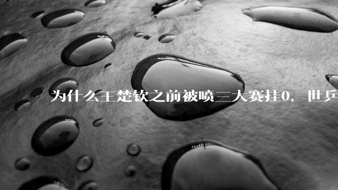 为什么王楚钦之前被喷三大赛挂0，世乒赛夺冠之后依然被黑？